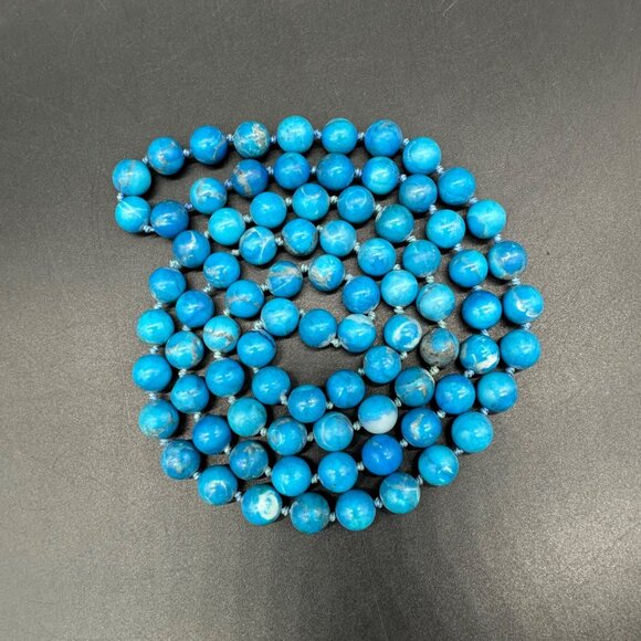 Vintage Turquoise Beaded Necklace Blue Stone Southwestern Western 30 Inches - Picture 4 of 7